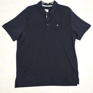 Rag & Bone Polo Shirt Mens XL Navy Blue Standard Issue Cotton Blend Made Peru